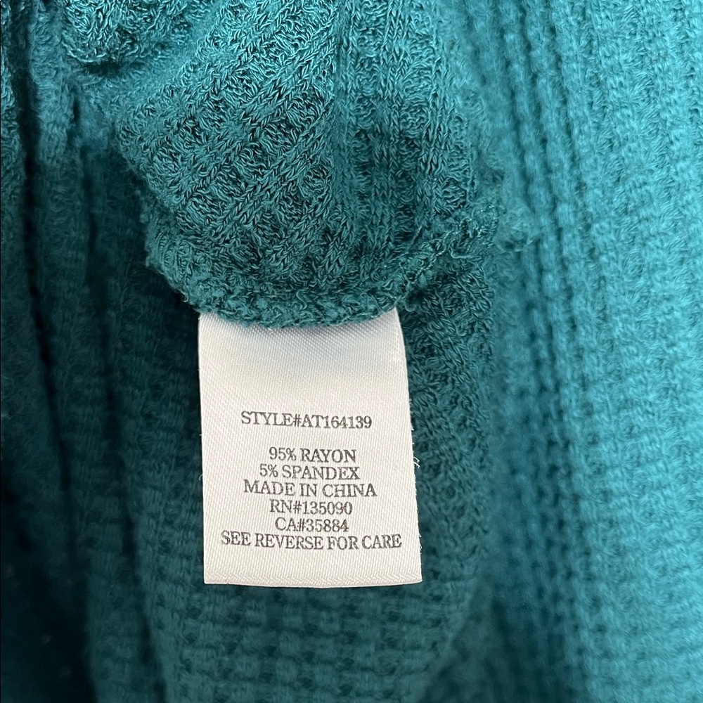 Altar'd State Deep Teal Hooded Sweatshirt - Picture 8 of 8